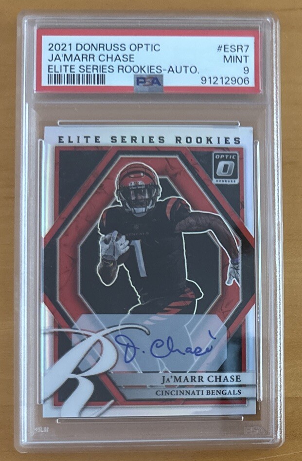 JaMarr Chase Panini Donruss Optic Elite Series Rookies #ESR7 Autograph