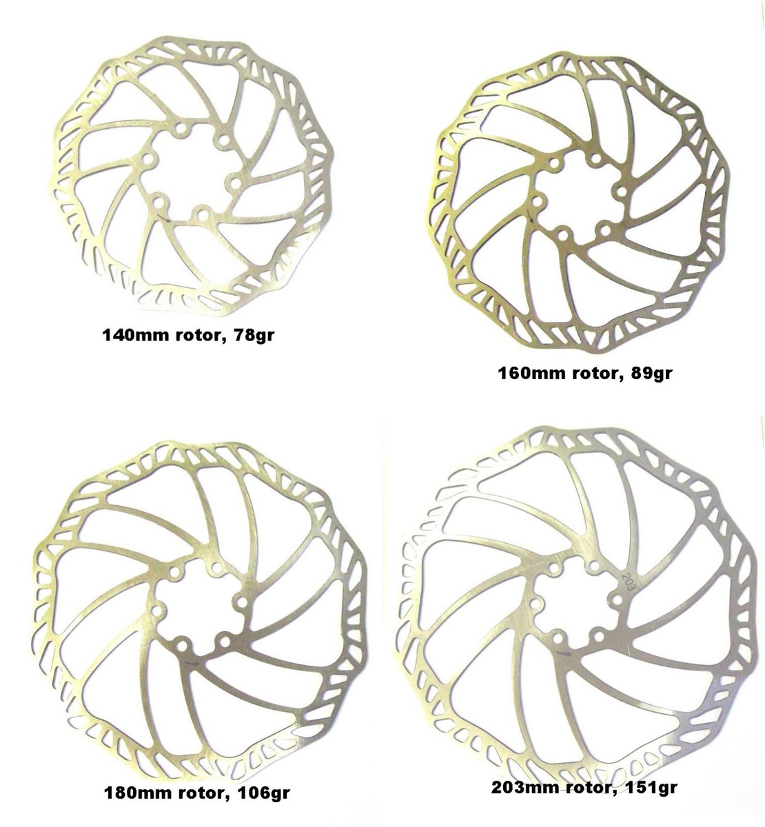 PROMAX ultra light stainless steel disc brake rotors, all