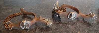 Seltenes amerikanisches Vintage-Paar Cowboysporen (möglicherweise North & Judd)