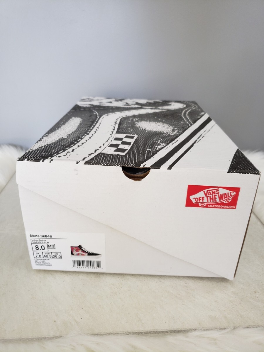 Vans‎ Skate Sk8-Hi Fuchsia Fedora Dice Flame Size 5 Mens gamble casino Skate Y2K Vans Skate Sk8-Hi Fuchsia Fedora Dice Flame Size 8 Mens  main image 4