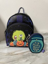 Loungefly The Nightmare Before Christmas Jack  Sally Pumpkins Mini Backpack Set