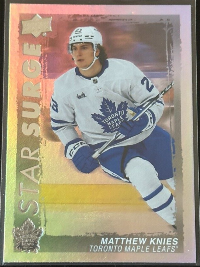 Matthew Knies 2023-24 Upper Deck Star Surge Rookie Card SS-15 Toronto Maple Leafs