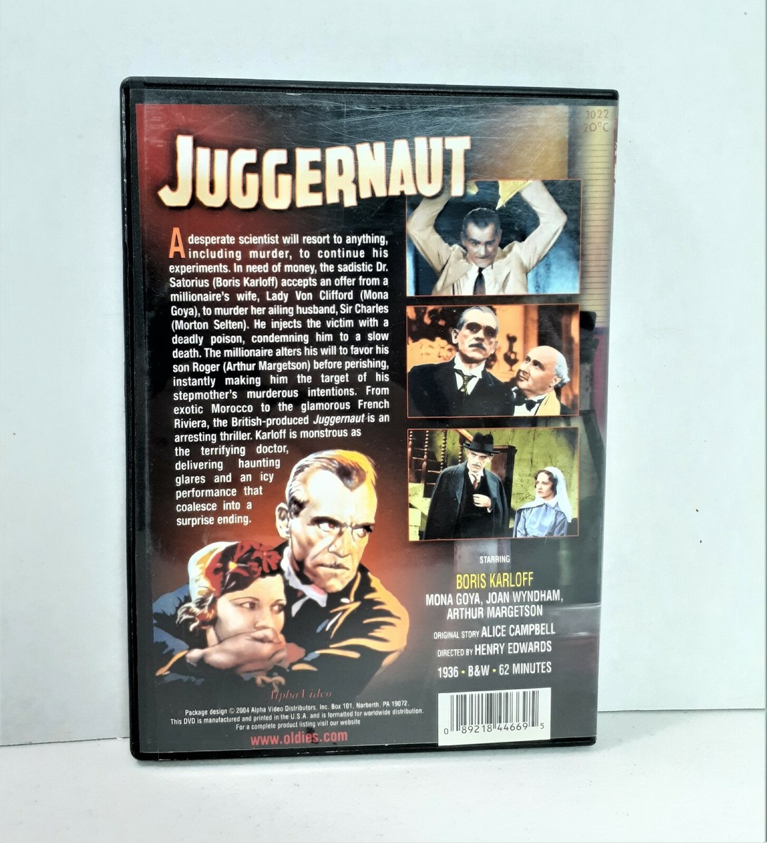 Juggernaut 1936 Boris Karloff DVD 2004 B&W 520 89218446695| eBay