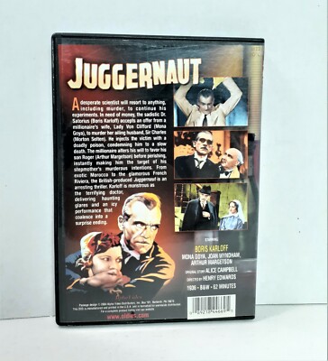 Juggernaut 1936 Boris Karloff DVD 2004 B&W 520 89218446695| eBay