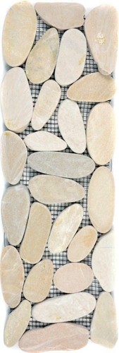 Bordure Mosaïque Galets Beige - WBBor-SK1202 - Salle De Bain, Cuisine - Mosaik-Netzwerk