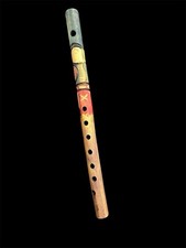 Handmade Wood Guatemalan 15.5  Hand Carved Toucan Flute Totem Musical Instrument