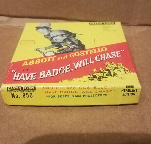 ABBOTT and COSTELLO in "HAVE BADGE, WILL CHASE . Castle Films No. 850. For 8mm - Picture 3 of 4