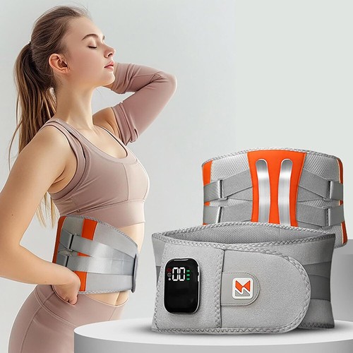 Cordless 3 Levels Vibration Heating Pad Back Massager Waist Support Touch Screen - Picture 2 of 20