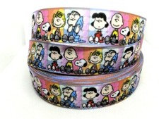 Snoopy  Friends 1" Grosgrain Ribbon YOUR CHOICE 5 or 10 Yards Cartoon Peanuts