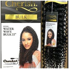 CHERISH WATER WAVE 22" BULK CROCHET BRAID TIGHT CURL HAIR EXTENSION SYNTHETIC