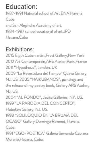 MICHEL BLAZQUEZ. ORIGINAL PAINTING ON STRETCHING CANVAS 20x16 inches. Cuban art - Picture 5 of 6