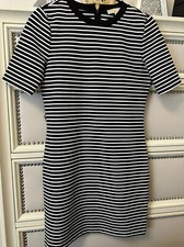 Michael Kors Size M NWT Fitted Black and White Dress