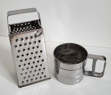 Ikea Mehl- und Puderzuckersieb, Vierkantreibe mit Griff - Edelstahl