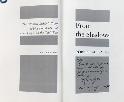 From the Shadows by Robert M. Gates (1996, HC/DJ) INSCRIBED, FIRST PRINTING - Picture 8 of 10