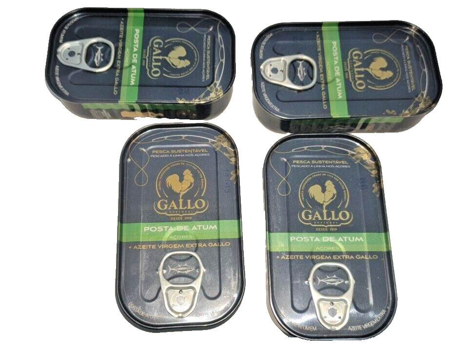 4 x lata de atún Gallo Portugal en aceite de oliva portugués 4 x 120 g (4,23 oz)
