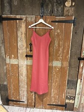 Uniqlo Long Camisole Dress Women's Size XS Red Adjustable Straps Brand New