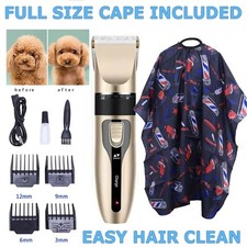 Dog Cat Pet Grooming Kit Rechargeable Cordless Electric Hair Clipper Trimmer Set