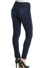 $189 NWT HUDSON Sz28 COLLIN W/FLAP MIDRISE ANKLE SKINNY STRETCH JEANS ALAGA