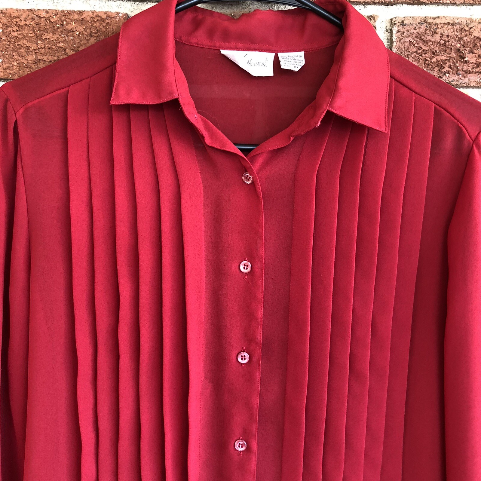 Vintage Weathervane Polyester Button down blouse … - image 3