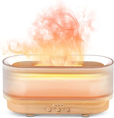 Flame Aromatherapy Diffuser Humidifier 6 Colors Quiet Essential Oil Diffuser New