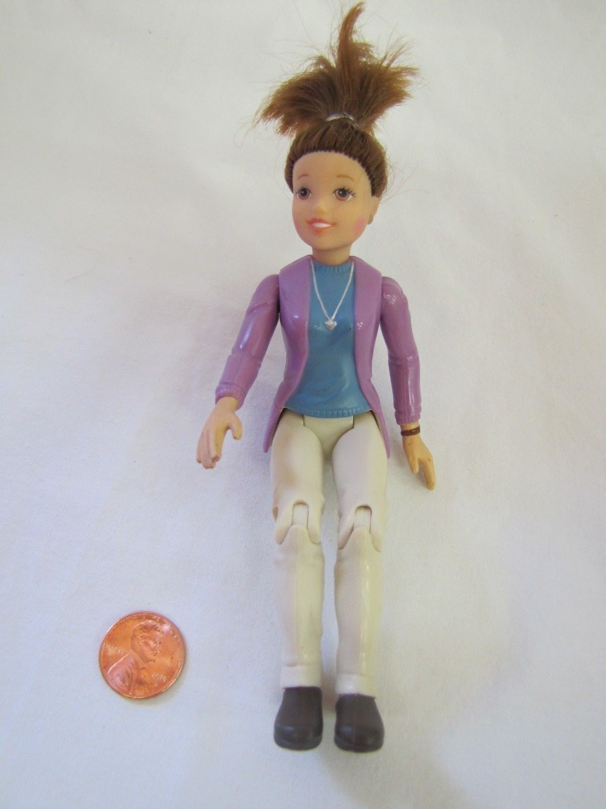 FISHER PRICE Loving Family Dollhouse Auburn MOM LADY WOMAN in PURPLE