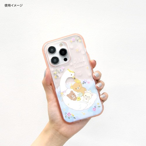 Gourmandise iPhone 15 Pro Hülle Cover 6.1 Rilakkuma IIIfit Swan GRC-349A Japan - Bild 6 von 7