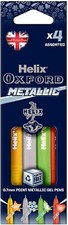 Oxford Metallic Ballpoint Pens 4pk Helix
