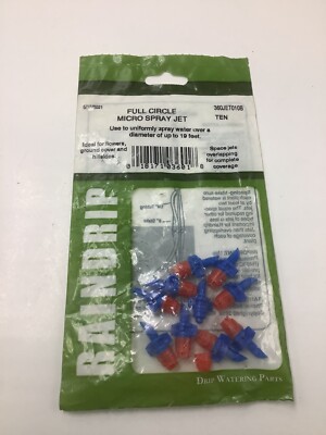 Pack of 10 Raindrip 360JET010B Watering Spray Jet Head 12-Stream Full-Circle