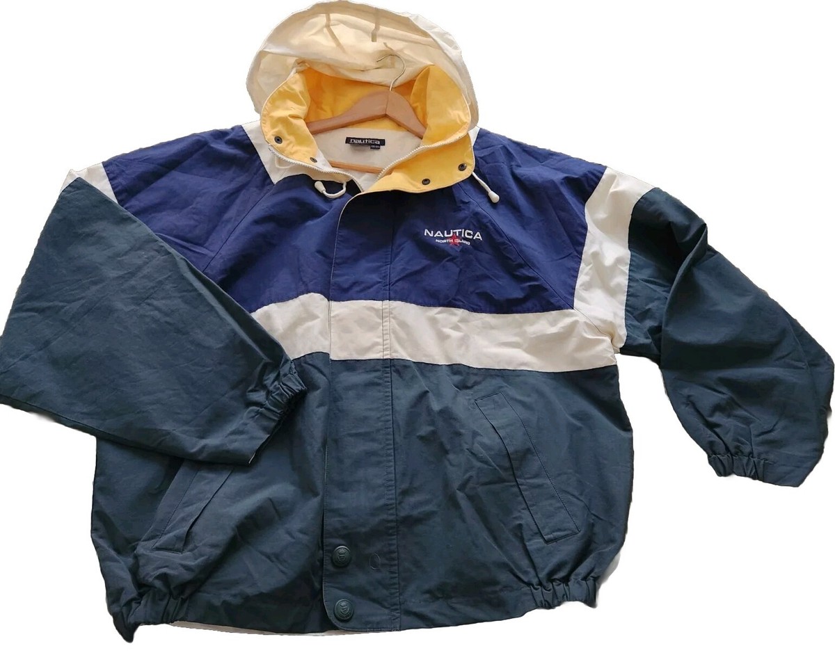 VINTAGE 90s MEN'S NAUTICA NORTH ISLAND SAILING JACKET WITH VINTAGE 90s MEN'S NAUTICA NORTH ISLAND SAILING JACKET WITH
