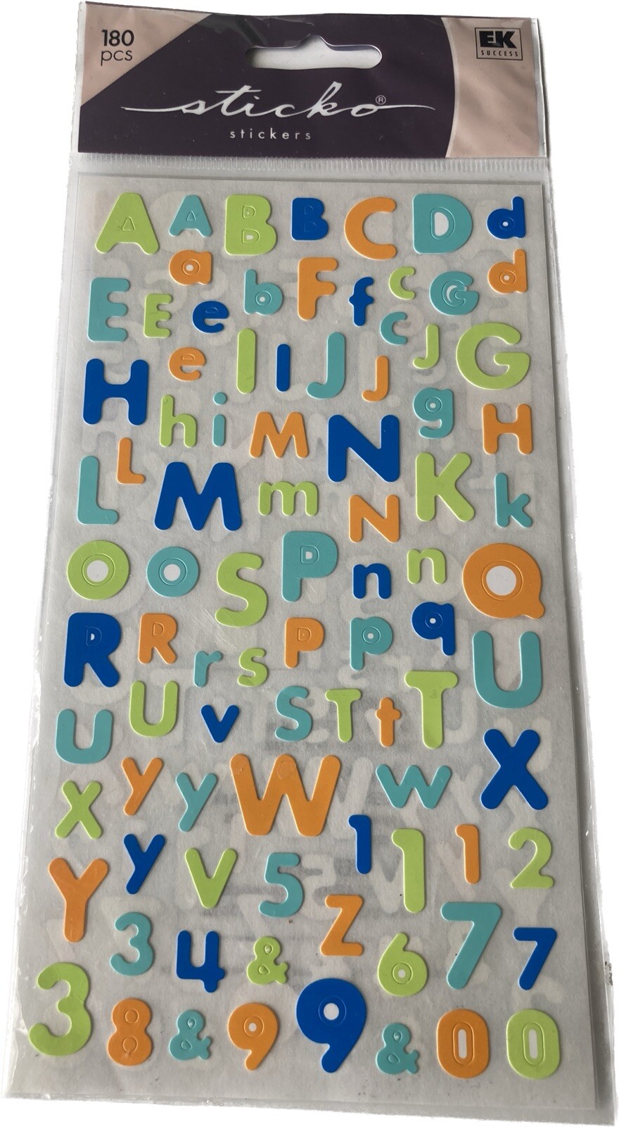 MULTICOLOR ABC Small Alphabet Sticko Scrapbooking Craft Sticker Sheet ...