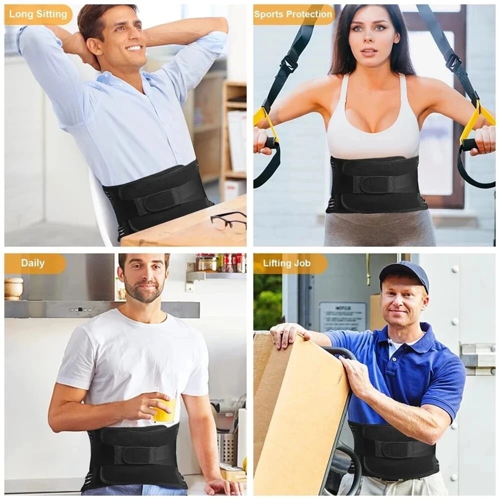 Men Women Lumbar Support Belt Brace For Sciatica Lower Back Pain Relief