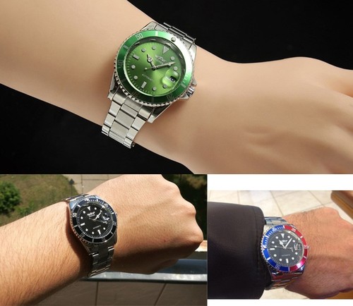 Winner Automatic Mechanical Men's Skeleton Back Wrist Watch Date Stainless Steel - Picture 3 of 19
