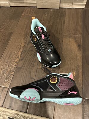 Li-Ning Wade All Day 6 Basketball Shoes Men Size 11 Black/ Pink/ Blue ABPR019-4H