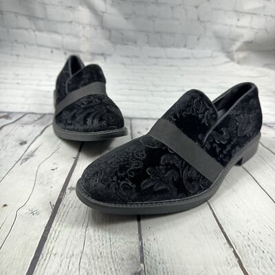 Bruno Marc Velvet Tuxedo Dress Shoes Loafers Mens Size 14 Slip On