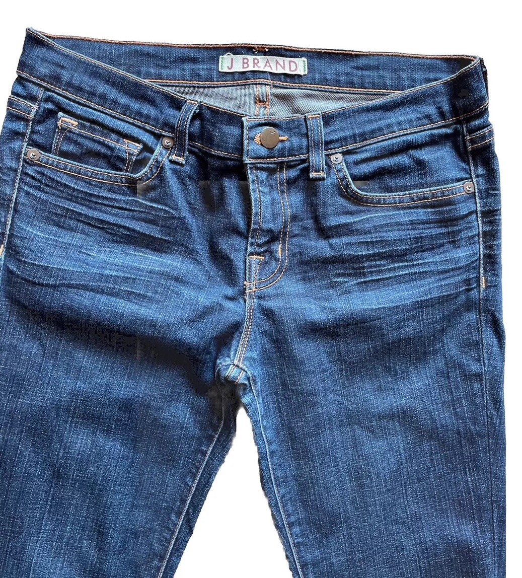 J Brand Petite Pencil Leg Jeans Sz 28 Mid Rise Dark Wash Color is INK  Perfect