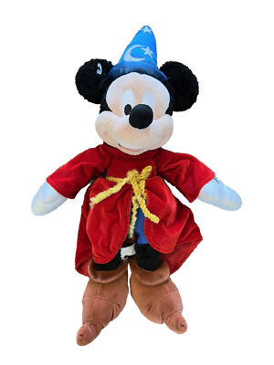 Disney Mickey Mouse Sorcerers Apprentice Plush Stuffed Toy 16  Wizard Fantasia