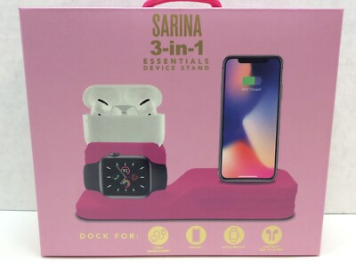 Sarina 3-in-1 essentials device stand Dock For iPhone, Apple Watch And Air-Pods