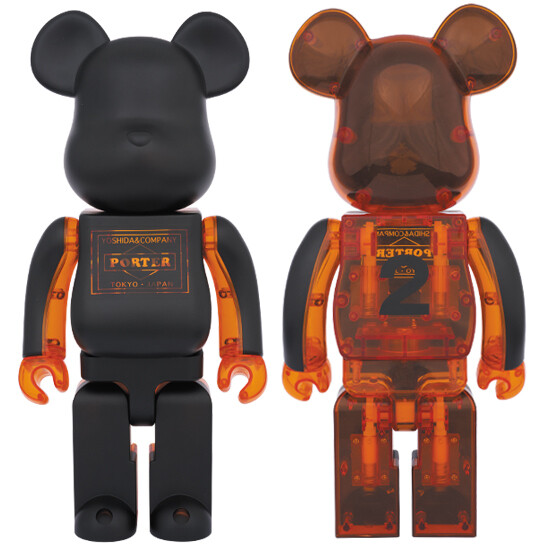 BE@RBRICK PORTER Black x Skeleton Orange 400% Bearbrick BE@RBRICK PORTER Black x Skeleton Orange 400% Bearbrick