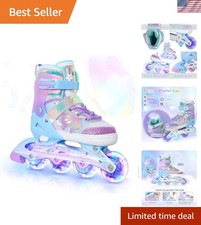 Girls Inline Skates for Kids Boys, 4 Sizes Adjustable Butterfly Blades Skates...