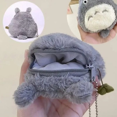 Plush Cat Coin Pouch Mini Earphone Bag Cute Kitten Zipper Wallet Key Chain Gift