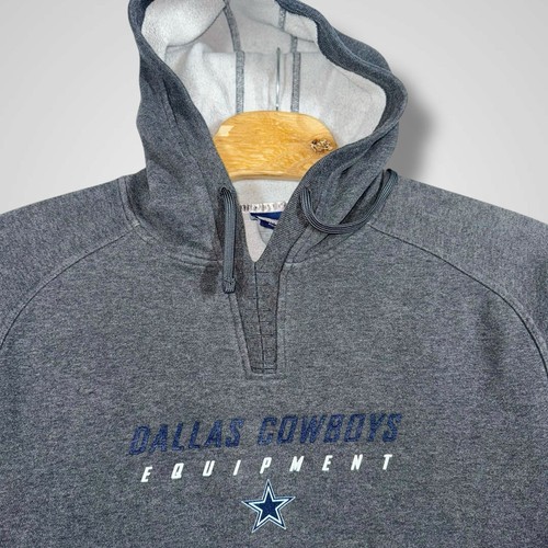 Dallas Cowboys NFL Reebok Mens Large Gray Pullover Hoodie Sweatshirt Football - Bild 10 von 13