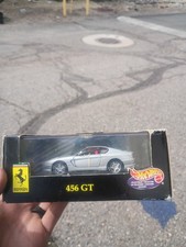 Hot Wheels Collectibles Ferrari 456 GT 1:43 Silver Diecast Car With Case