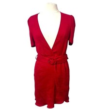 Moon River Red Belted Women mini Dress Size Medium