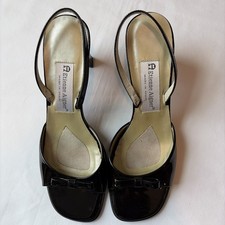 Etienne Aigner Patent Leather Sling Back Heels,