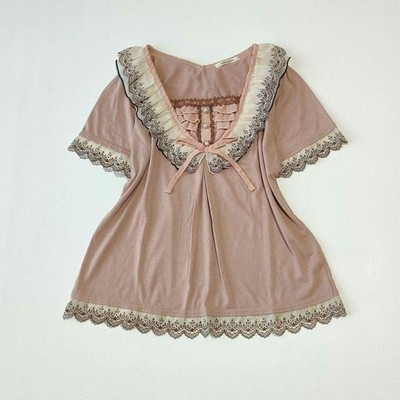 Axes Femme Y2K Tiered Frill Blouse M Mori Girl Princess For 14Y+ Japan