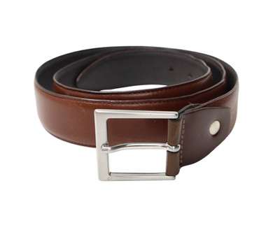 Suitsupply Belt Mens 95/38 Brown Buckle Adjustable Genuine Leather
