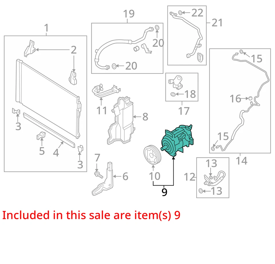 2016-2020 Infiniti Q50 Air Conditioning A/c Ac Compressor Oem TNN2R - Image 3 of 4