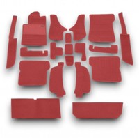 Teppichsatz Teppich FüR Mercedes SL107 R107/W107 Gummi Absatzschoner Rot