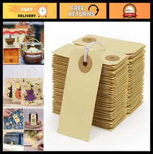 200 Pcs Manila Paper Tags with Elastic String - Blank Price Labels for Gifts, Cl