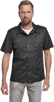 Brandit Individual WEAR Men's Worker Button Down Shirt Black M Medium